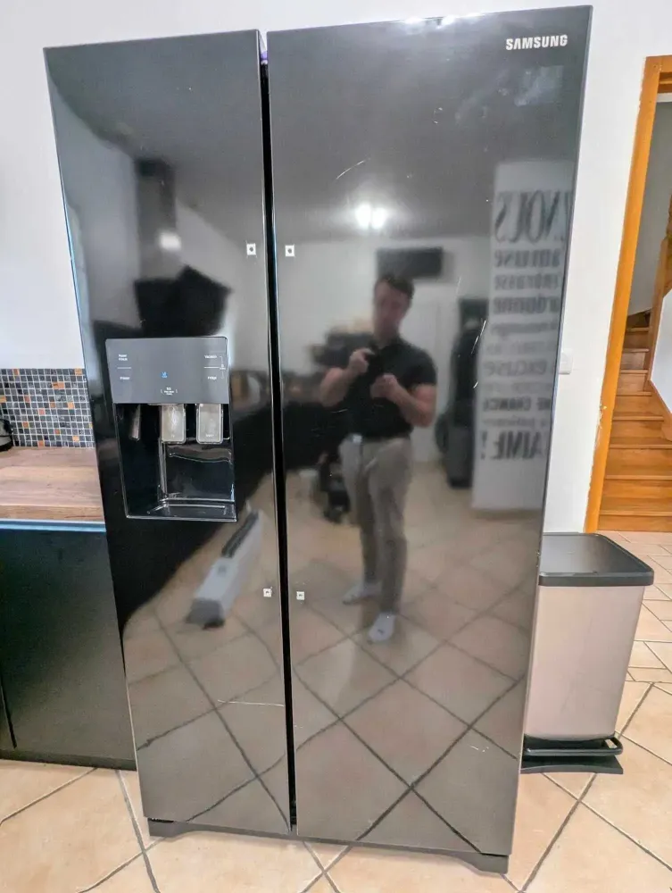 Covering refigirateur americain noir avant